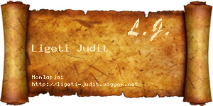 Ligeti Judit névjegykártya